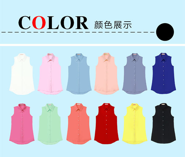 Summer Lapel Sleeveless Chiffon Shirt, Slim-Fitting Base Shirt, Loose Slimming Shirt, Versatile Shirt, Women's Business Attire