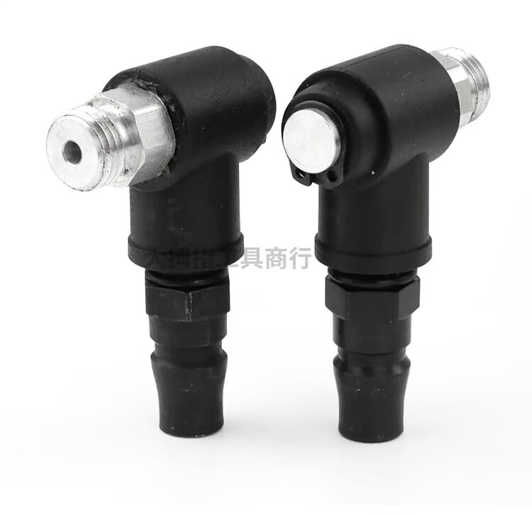 Baima kim loại thép 10pm thép T-type 360 ​​độ không khí đầu vào giao diện khí nén phụ kiện công cụ khí nén đầu vào không khí 1 phút - Công cụ điện khí nén