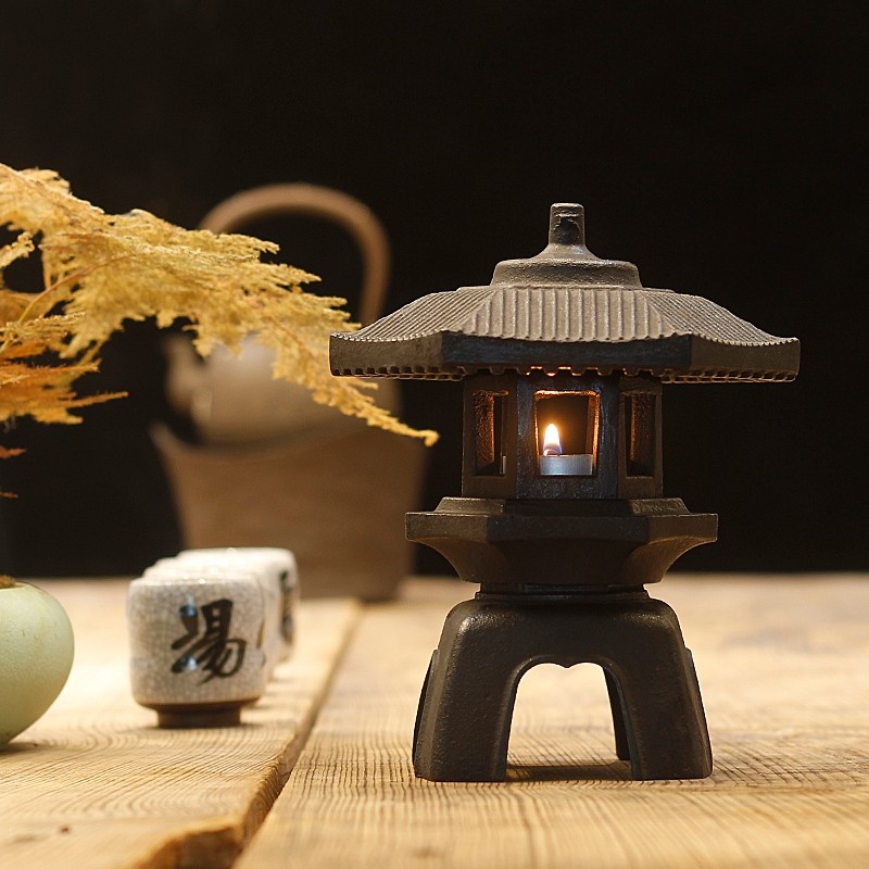 Chang'an lamp iron lamp old candle holder folk imitation ancient iron wax table decoration film and TV swing piece cast iron lamp table tea road accessories-Taobao