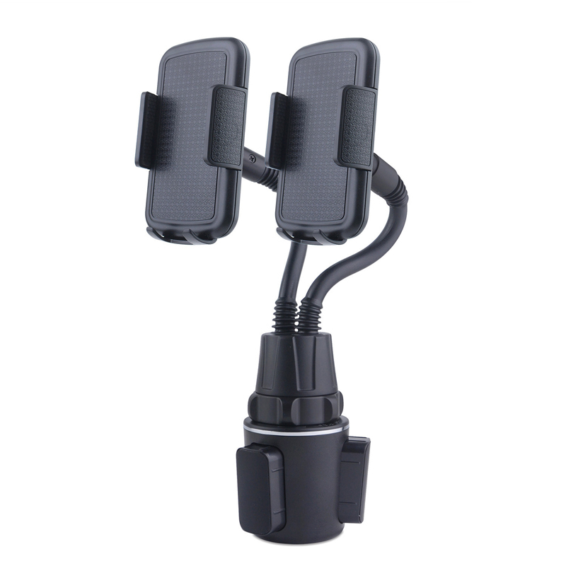 2026 Internet Celebrity Style Car Phone Navigation Video Dual Phone Holder Car Cup Holder Mount 360-Degree Rotation