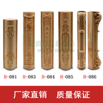 Dongyang wood carving solid wood column carved column cabinet foot column bedside table European cabinet decoration accessories