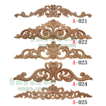 Dongyang wood carving horned flower European applique furniture accessories wood flower door flower long flower straight flower carved flower solid wood paste decoration