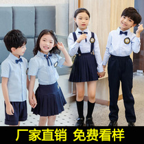 Primary school uniform suit chorus performance class uniform cotton shirt class dress dress spring and autumn kindergarten Garden dress