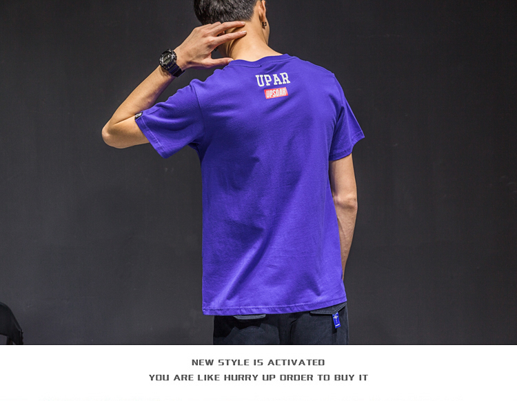 Thương hiệu Tide chính hãng thêu chữ ngắn tay áo thun nam Nhật Bản đơn giản cổ tròn mùa hè cotton đáy áo thun Hàn Quốc áo polo nam hàng hiệu
