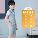 帅气 男童 西装 套装 夏季 三件套 韩 版 儿童 西服 宝宝 周岁 小 花童 礼服 英伦.