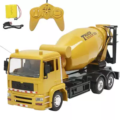Children's remote control mixer truck rechargeable coagulation cement engineering vehicle model toy simulation Tank Truck Transporter boy