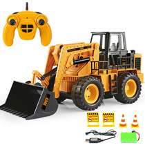 Childrens remote control bulldozer forklift engineering car toy charging large excavator off-road vehicle model boy gift