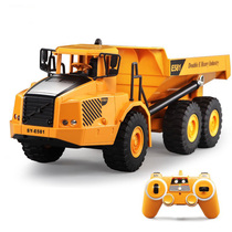 Remote control dumper charging articulated transporter toy engineering car simulation lorry big truck tipping truck boy