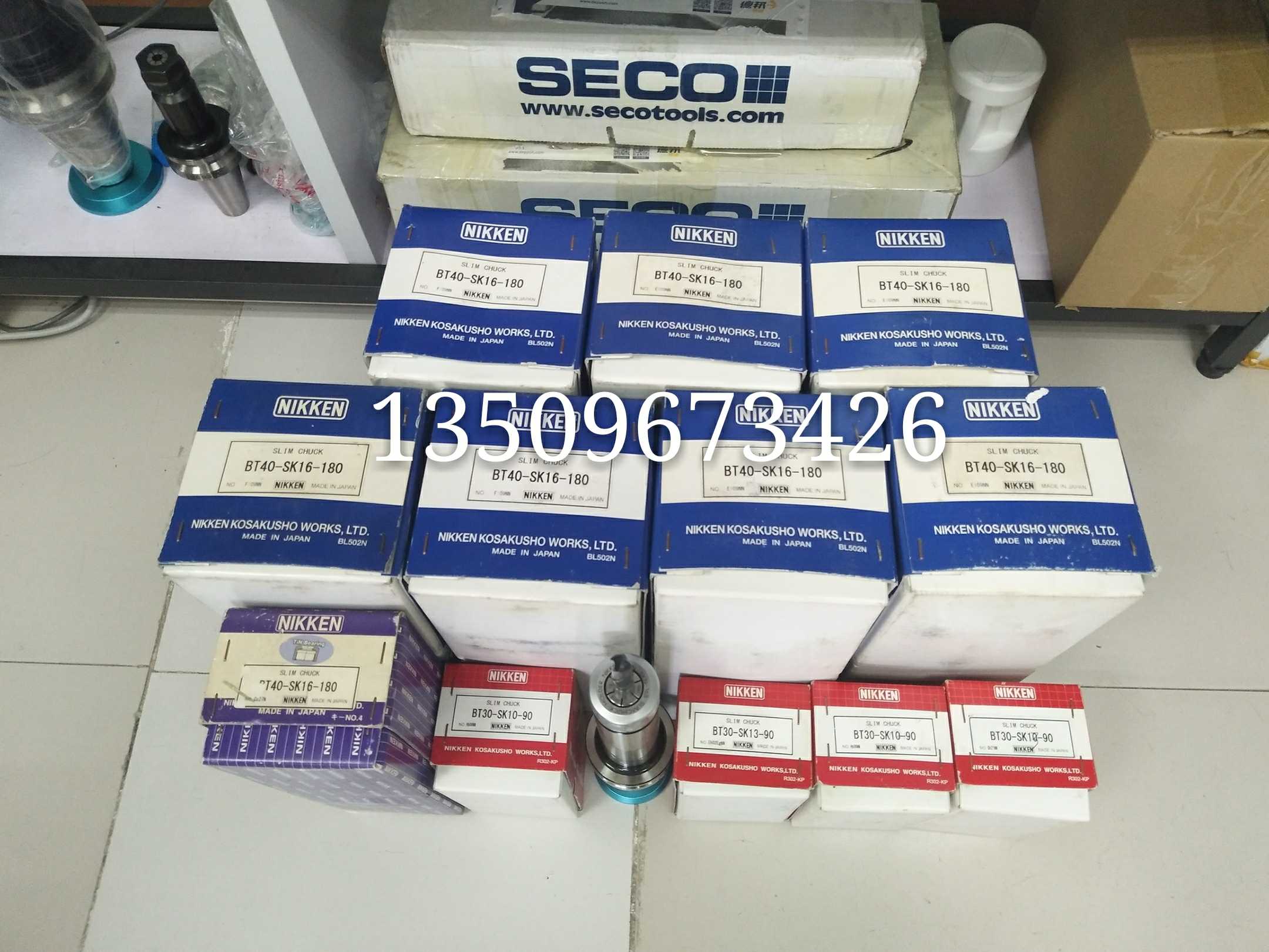 Japan NIKKEN precision tool holder BT30-SK10-90 BT30-SK13 BT40-SK16-180