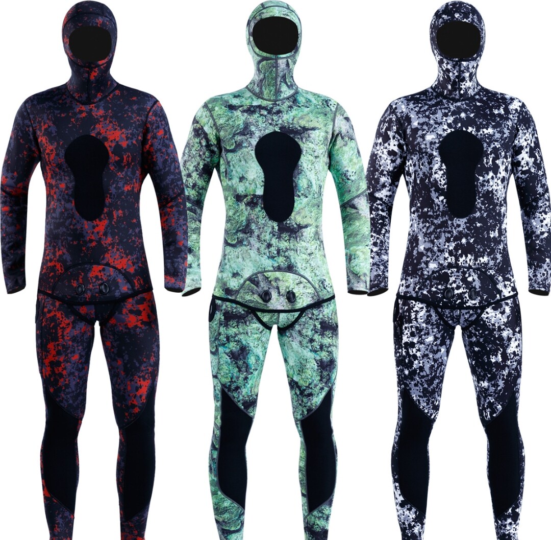 Camouflaw Suit Diving Suit Men's Professional Deep Dive Fishing Scuba Surf Wet Clothing Two-piece Warm-Proof And Waterproof
