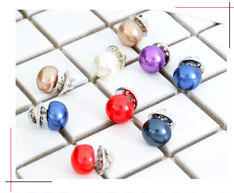 Hàn Quốc hoang dã nút khóa chống ánh sáng cổ áo nút khăn choàng kim pin kim nữ DIY khăn quàng cổ pin pin trâm huy hiệu cài áo