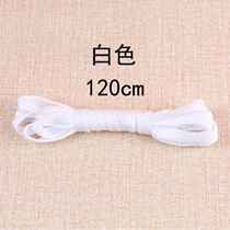 Double flat polyester mens and womens board shoes casual canvas shoes sports running shoes White thick shoelaces