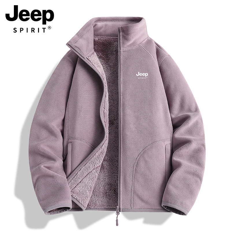 Jeep Fleece Jacket for Women, Autumn and Winter Thickened Softshell Jacket with Fleece Lining, Sweatshirt for Middle-Aged and Elderly Mothers Jeep Fleece Jacket for Women, Autumn and Winter Thickened Softshell Jacket with Fleece Lining, Sweatshirt for Middle-Aged and Elderly Mothers