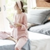 Yuezi quần áo mùa xuân và mùa thu cotton sau sinh dịch vụ nhà phù hợp với phần mỏng cho con bú quần áo cho ăn quần áo kích thước lớn phụ nữ mang thai cho con bú - Giải trí mặc / Mum mặc mẫu váy bầu đẹp Giải trí mặc / Mum mặc