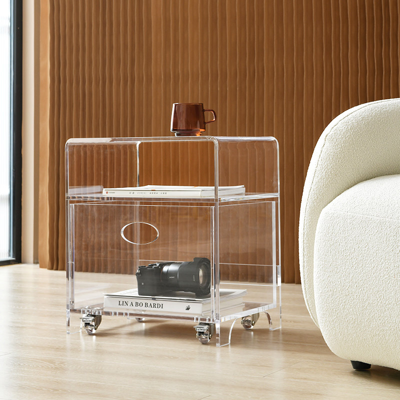 Net red small tables in the tea several Northern Eurocrylic bedside cabinet drawer plate frame modern minimalist edge