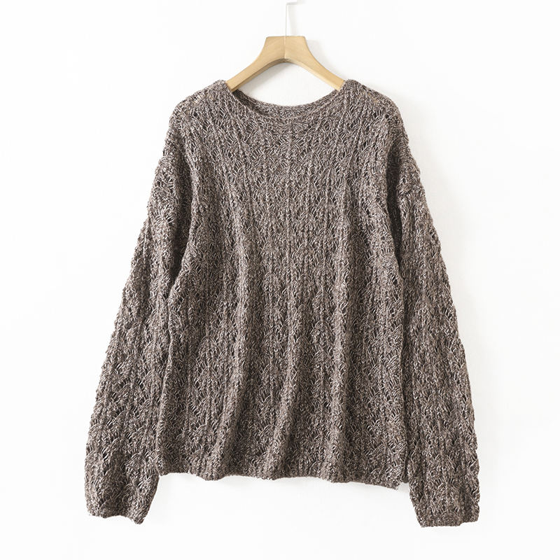 S33315 Tairan~ Silk Wool Blended Yarn Hollow Knit Sweater, Round Neck Pullover, Soft and Lazy Long-Sleeve Sweater S33315 Tairan~ Silk Wool Blended Yarn Hollow Knit Sweater, Round Neck Pullover, Soft and Lazy Long-Sleeve Sweater