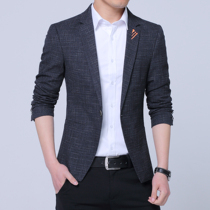 Autumn new mens small suit jacket suit Mens Korean version slim business casual mens small suit tide