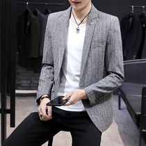 Spring and autumn casual suit mens British Korean handsome slim small suit mens coat trend single West top trend
