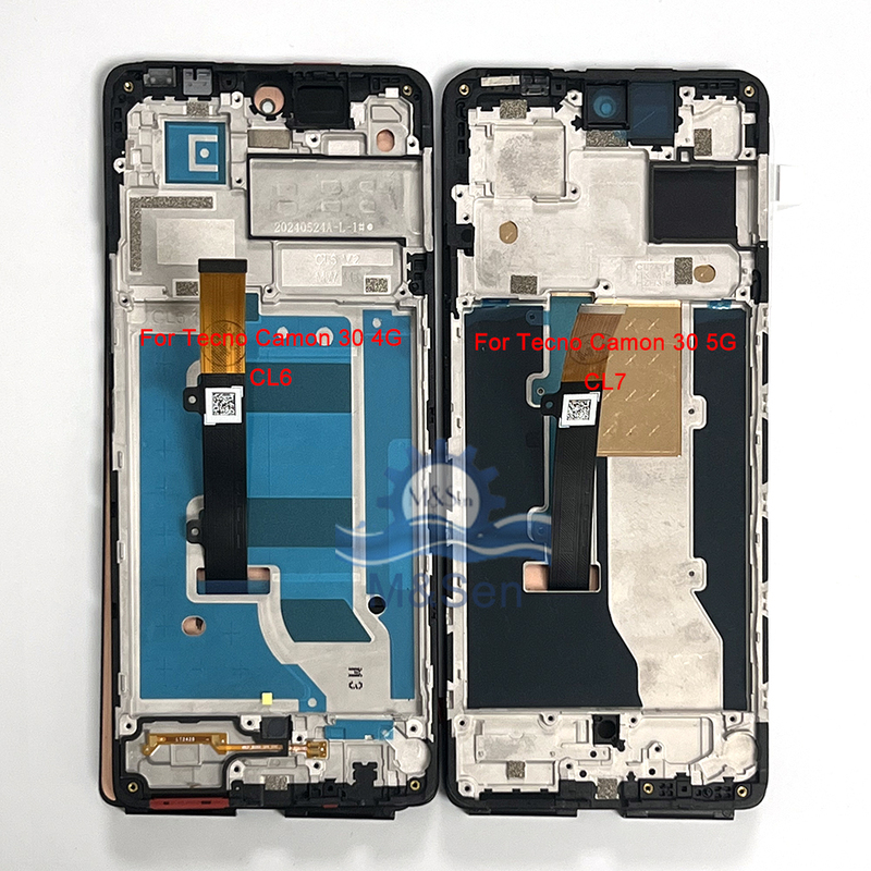 Suitable for Tecno Camon 30 4g Cl6 Cl7 Cl8 Cl9 Original Screen Assembly with Frame Suitable for Tecno Camon 30 4g Cl6 Cl7 Cl8 Cl9 Original Screen Assembly with Frame