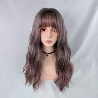 Water dance wig female long curly hair long hair wool roll Air banghai instant noodles roll corn hot gray gradual wig