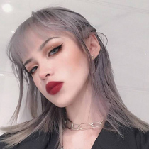 Water dance wig in long straight hair fashion European and American silver gray lock bones Short straight hair net red anchor dark black natural whole headgear