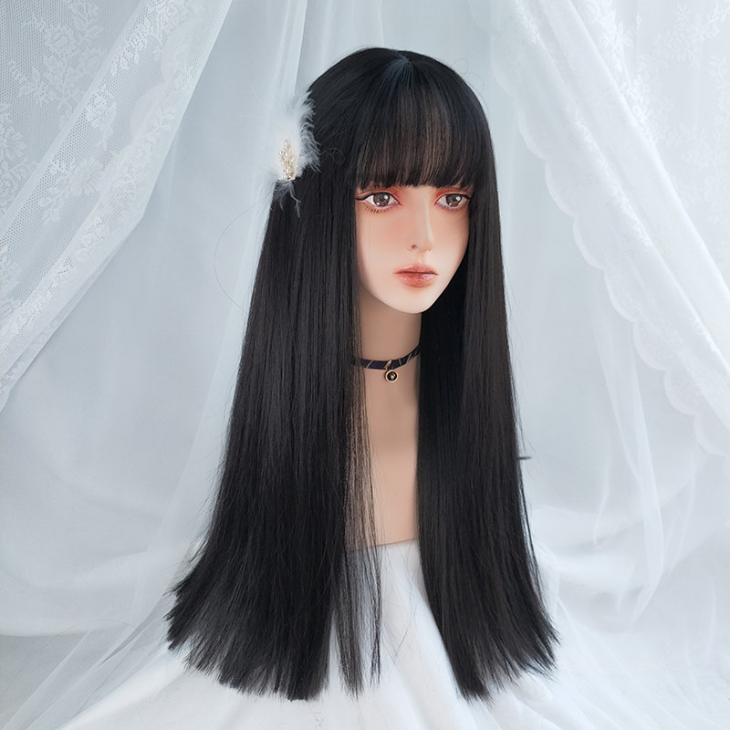 korean black wig
