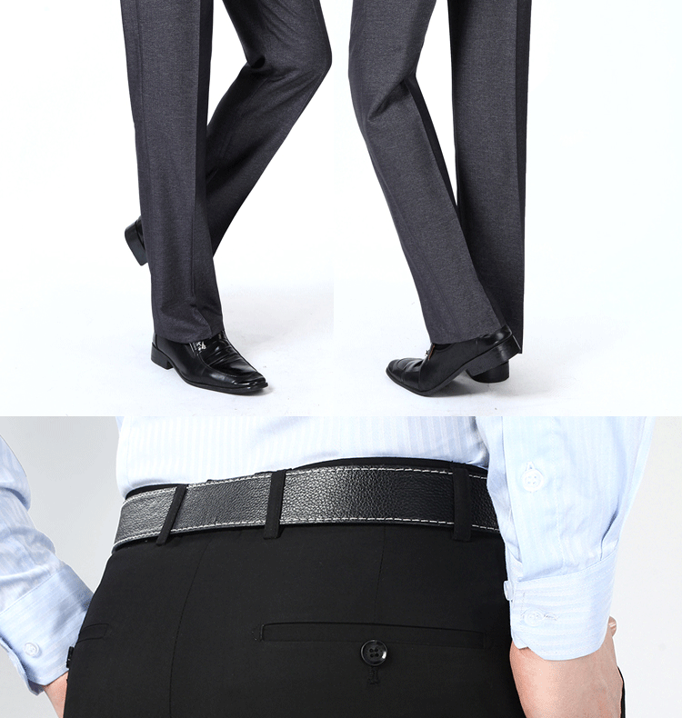 New trung niên của nam giới đôi xếp li quần mùa hè phần mỏng eo cao sâu tập tin lỏng lẻo không mở rộng quy mô của nam giới phù hợp với quần daddy áo vest nam hàn quốc