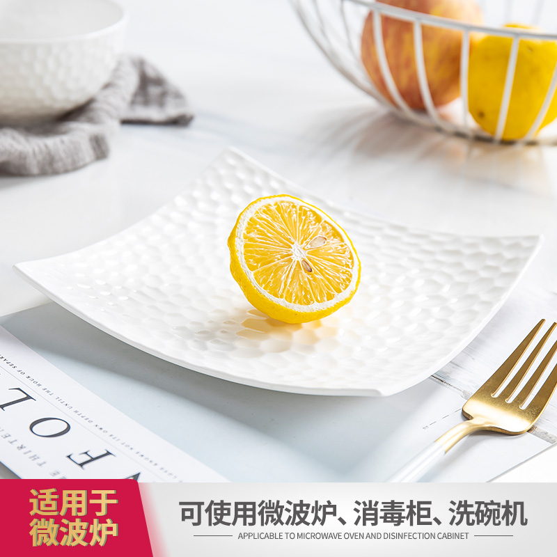 White ipads China western porcelain square plates square plate web celebrity ins household northern side plate of fruit dish plate