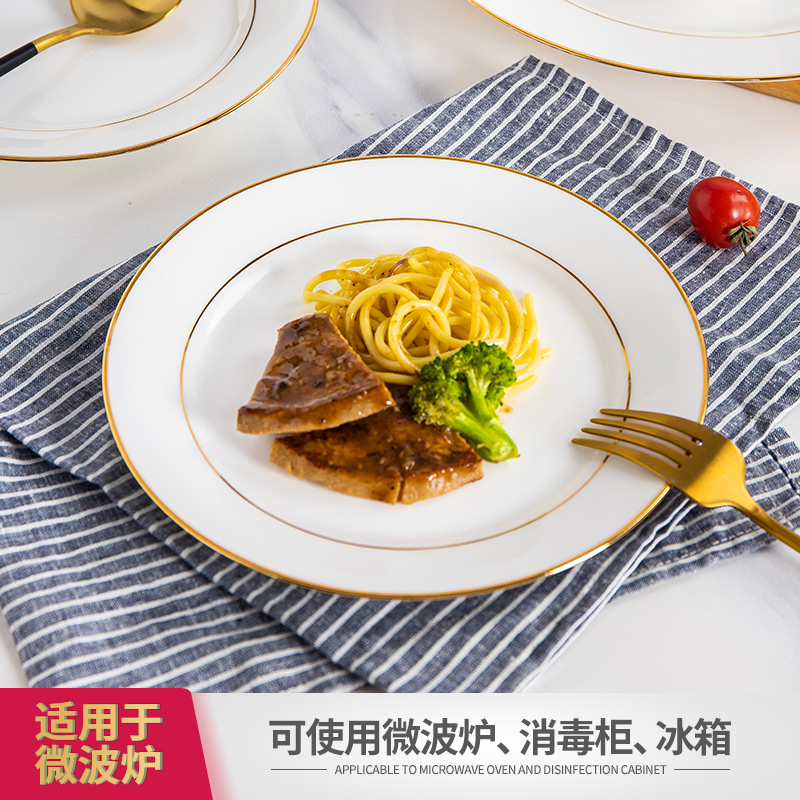 Jingdezhen porcelain ipads steak plate creative up phnom penh ceramic dinner plate suit dish dish square plate steak knife and fork dish