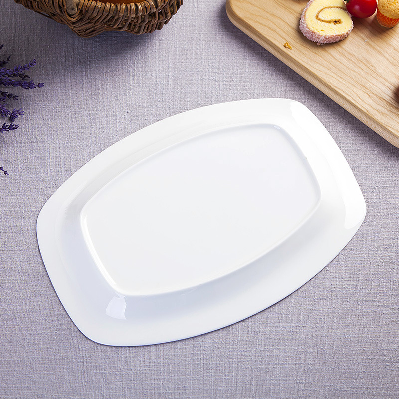 The Fish dish jingdezhen ipads porcelain tableware of pure creative dish rectangular large Fish dish round Fish dish plate