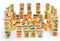 New fruit Animal Chinese characters Dominoes Building blocks Literacy toys 3-6 years old childrens educational early education