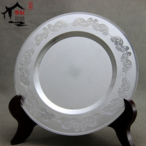 Sterling Silver Tower S999 Sterling Silver Tableware Breakfast Plate Creative Home Silver Cake Pasta Plate Home Dishes