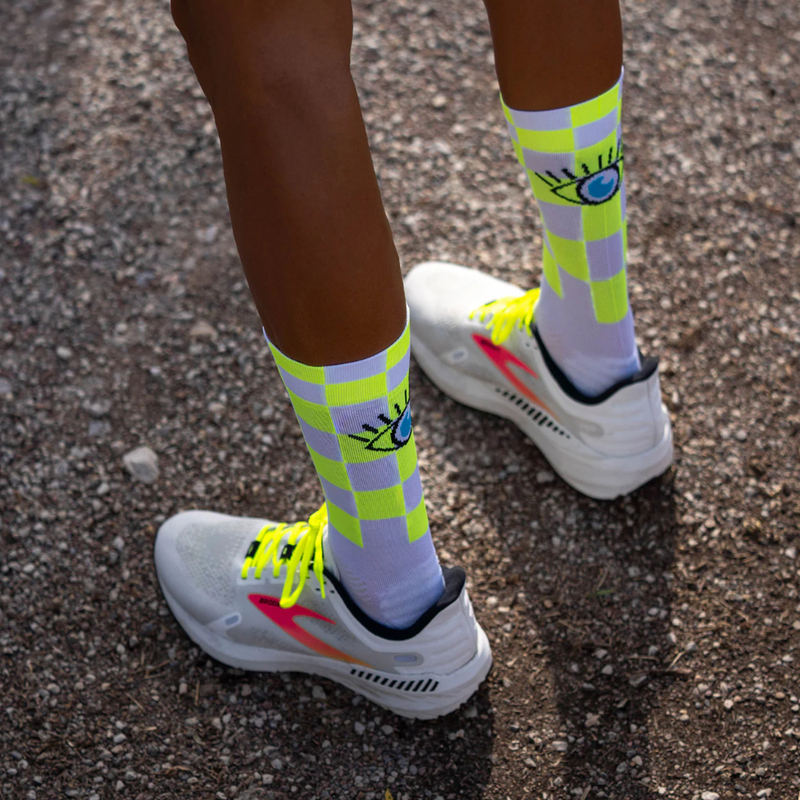 Sporcks Spanish-Made Compression Socks, Professional Running Socks, Marathon Coolmax, Internet Celebrity Pink Eyes