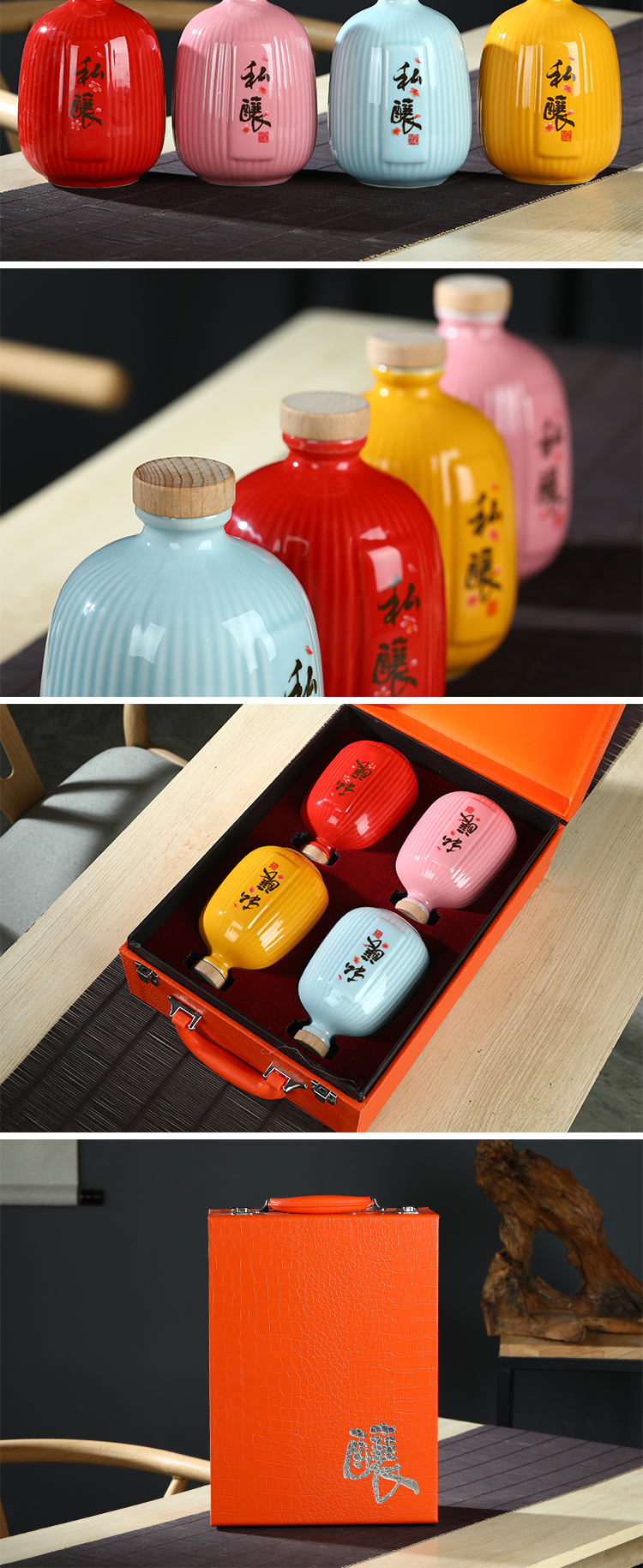 Jingdezhen ceramic jar 1 catty the empty bottle of bottle of household hip hip seal storage bottle gift boxes