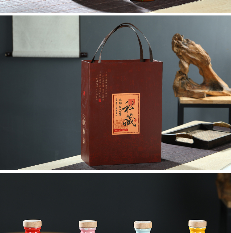 Jingdezhen ceramic jar 1 catty the empty bottle of bottle of household hip hip seal storage bottle gift boxes