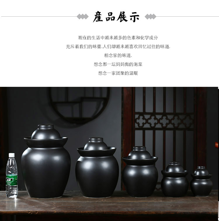 Jingdezhen ceramic double cover kimchi inferior smooth glaze household pickles cylinder seal pot salted egg wine altar bacon