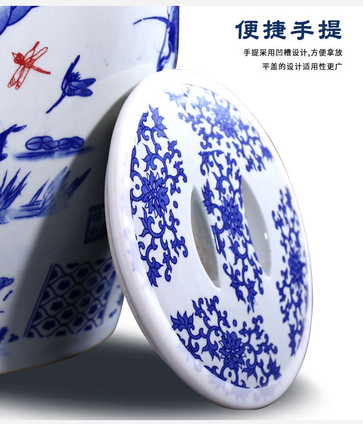 Jingdezhen ceramic barrel 20 jins ricer 30 jins of 50 kg box sealed storage tank tank cylinder pickles tea cylinder