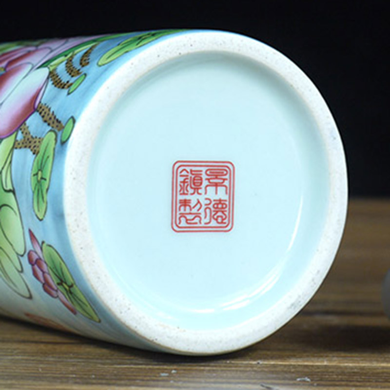 Jingdezhen ceramic 1 catty deacnter wine sealed flask straight spring, summer, autumn and winter suit the empty bottles of wine gift box