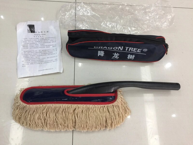 Big Sophora Tree Brand Brothers Chapter Dragon Tree Co., Ltd. Large Car Duster with Good Duster. Plastic Straight Handle with Waxed Pure Cotton Thread