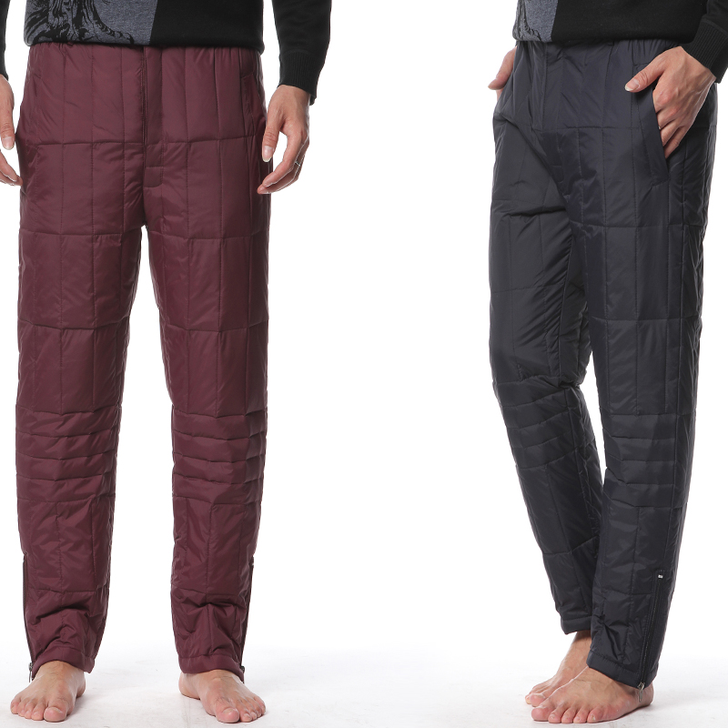 LY45-Pants nén xuống quần mùa xuân mùa thu / mùa đông váy trung niên nam xuống quần quần bông ấm dày