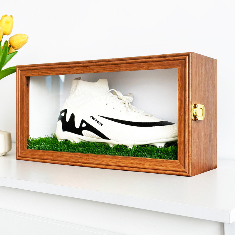 Football Shoe Storage Box, Signed World Cup Shoe Display Box, Display Stand, Hollow 9-Hinge Photo Frame, Bubble Wrap