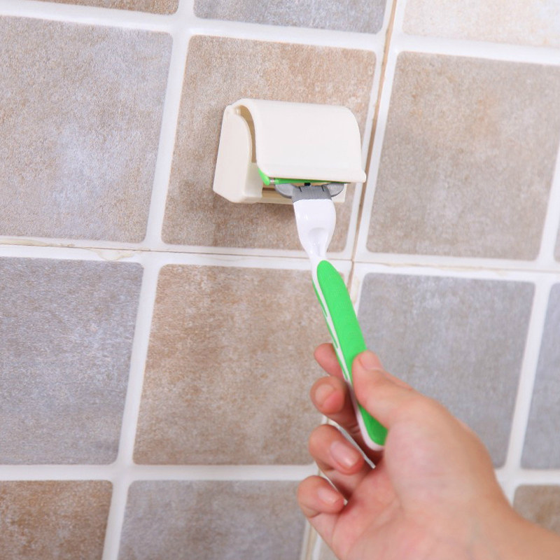 Powder room suction wall razor shelf storage bracket bathroom sticky men's razor hanger rack