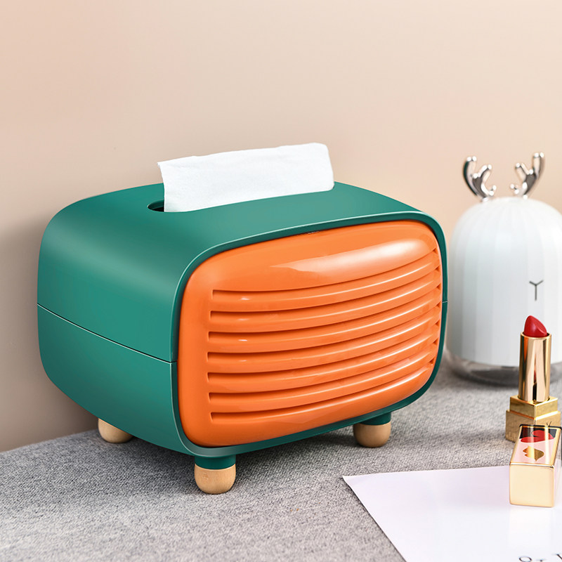 Creative cute high-end extraction tissue box toilet wipe hand roll carton living room desktop personality towel cylinder