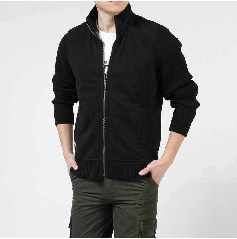 Battlefield Jizhen Cotton Áo khoác nam Hàng dệt kim Áo khoác thể thao mùa thu Áo len nam áo khoác len cardigan nam