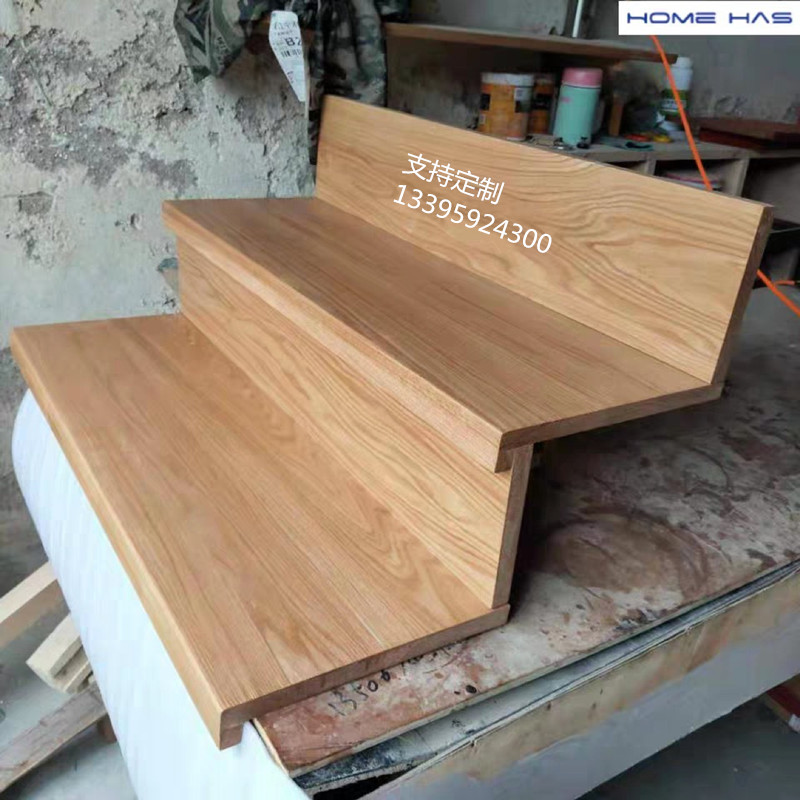 North American Red oak wood square handrail column processing table table board Solid wood board Free measurement stair tread board