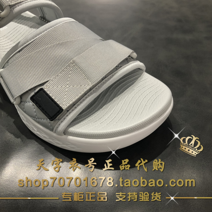Đốm đen! Skechers Skechers Men's Shoes 55367 Giải trí mùa hè thể thao Sandals Velcro Beach xăng đan bitis