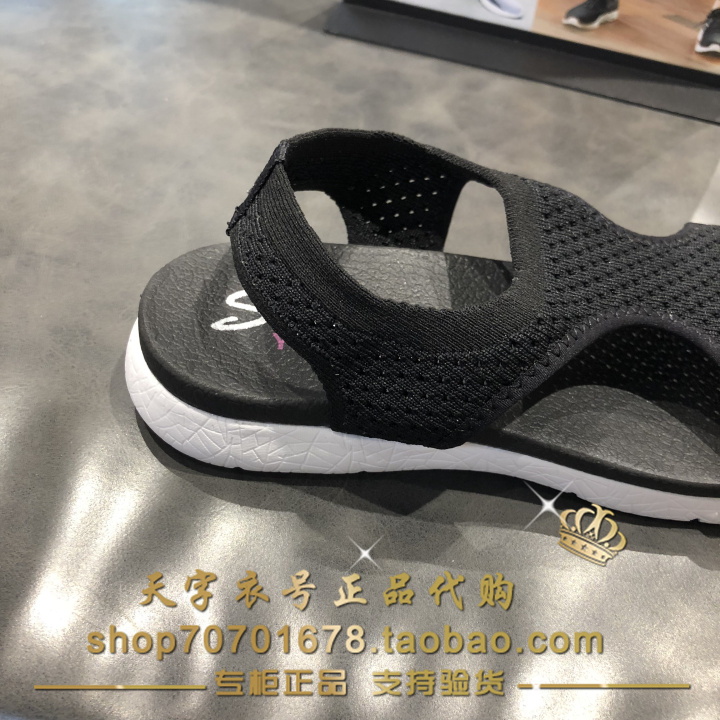 Gửi nó vào cùng ngày! Skechers Skechers giày 39056 mùa hè thường thời trang thể thao của phụ nữ dép giày bãi biển dép sandal nữ đi học cấp 2