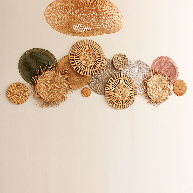 Nordic Wabi-Sabi Bohemian Retro Straw Woven Guesthouse Handmade Hay and Rattan Wall Decoration Hanging Wall Art Nordic Wabi-Sabi Bohemian Retro Straw Woven Guesthouse Handmade Hay and Rattan Wall Decoration Hanging Wall Art