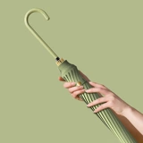 Японские длинные зонтичные женские женские солнечные дождь Двухль -система MORI увеличивает усиление с двумя толстыми прямыми стержнями, простые и большие