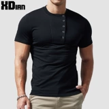 Хлопковая футболка с коротким рукавом, ретро базовая приятная телу пряжка, в обтяжку, облегающий крой